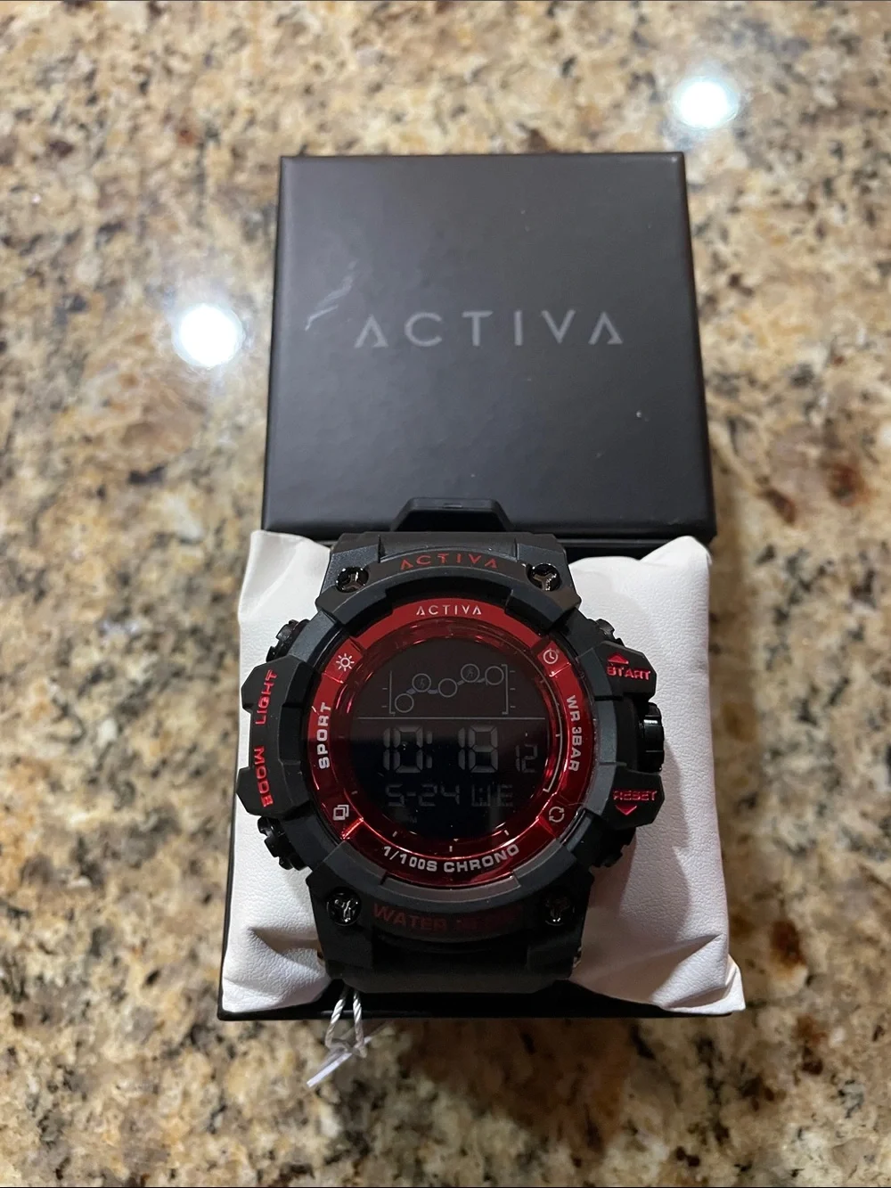 Activa Black and Red Digital Sport Watch